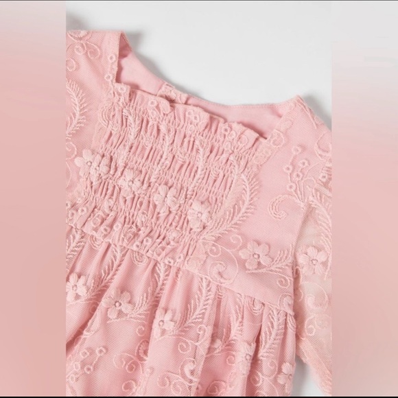 Zara embroidered tulle dress for baby girl, Size 18-24 months, Like new . - Picture 6 of 7